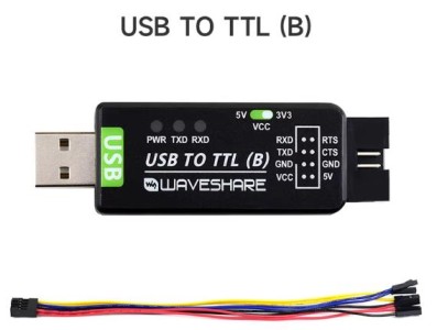 Conversor USB para TTL (B) Waveshare industrial-Grade USB para TTL , Original CH343G Chip - Imagem 1