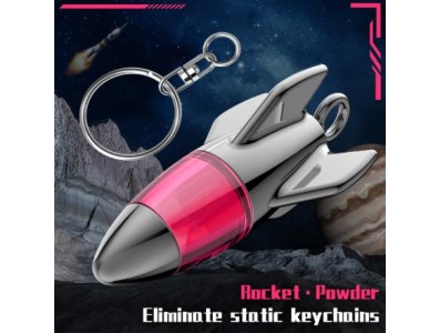Chave port&aacute;til Anti-est&aacute;tico iro corpo humano est&aacute;tico eliminador Rocket rosa - Imagem 1