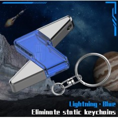 Chave port&aacute;til Anti-est&aacute;tico iro corpo humano est&aacute;tico eliminador Lightning azul