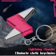 Chave port&aacute;til Anti-est&aacute;tico iro corpo humano est&aacute;tico eliminador Lightning rosa