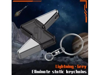 Chave port&aacute;til Anti-est&aacute;tico iro corpo humano est&aacute;tico eliminador Lightning cinza - Imagem 1