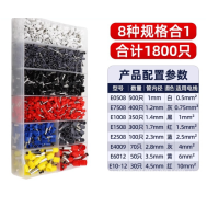 Kit de 1800 Terminais Crimp&aacute;veis E0508, E10, E12