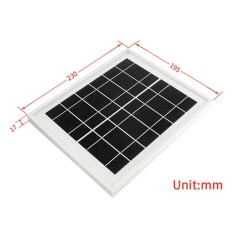 Monocrystalline Solar painel 6 V 5 w 230*195 mm （Waveshare：16158）