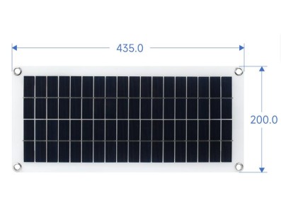 Polycrystalline Solar painel 18 V 10 w 435x200 mm Semi-flex&iacute;vel （Waveshare：24167） - Imagem 1