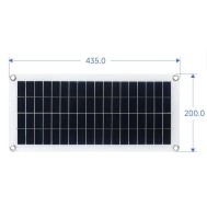 Polycrystalline Solar painel 18 V 10 w 435x200 mm Semi-flex&iacute;vel （Waveshare：24167）