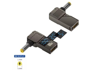 Conversor 100 W PD Luring inteligente digital tela USB-C para DC5517 - Imagem 1
