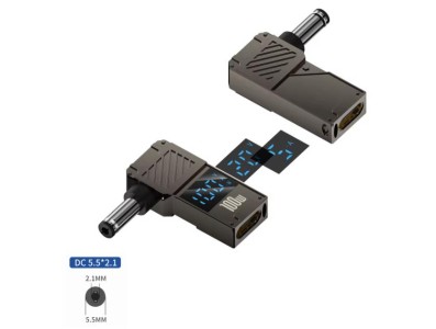 Conversor 100 W PD Luring inteligente digital tela USB-C para DC5521 - Imagem 1