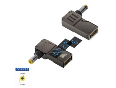 Conversor 100 W PD Luring inteligente digital tela USB-C para DC5525 - Imagem 1
