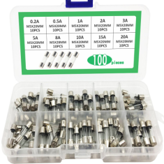 Kit 100 fus&iacute;veis de vidro 5x20 mm