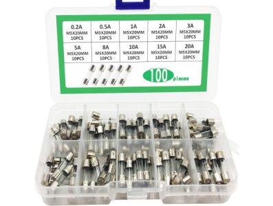 Kit 100 fus&iacute;veis de vidro 5x20 mm - Imagem 1