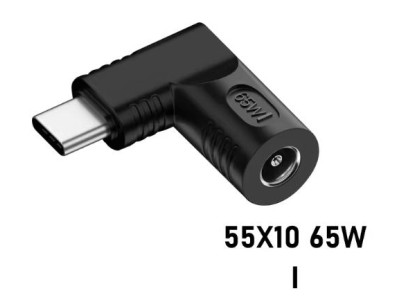 Conversor de energia 65WI DC5510 para USB-C - Imagem 1