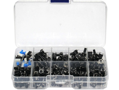 Kit 180 pe&ccedil;as de bot&otilde;es e interruptores para Arduino - Imagem 1