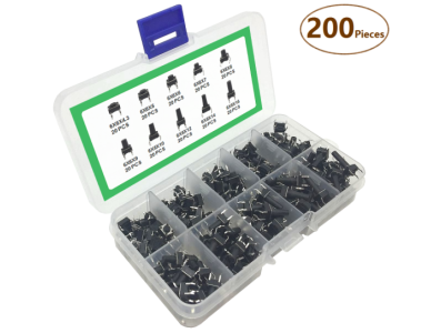 Kit 200 pe&ccedil;as bot&otilde;es t&aacute;teis 6 mm de toque leve para Arduino - Imagem 7