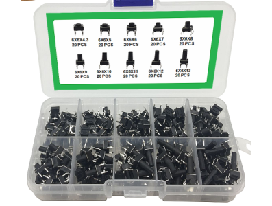 Kit 200 unidades de bot&otilde;es de toque leve 6 mm - Imagem 7