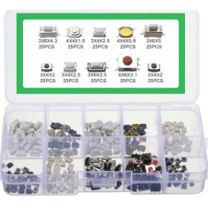 Kit 250 Pe&ccedil;as Interruptores de Bot&atilde;o para Arduino