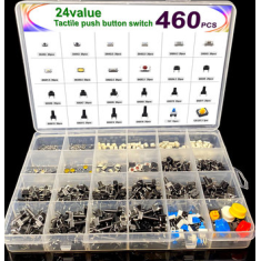 Kit 460 pe&ccedil;as de bot&otilde;es t&aacute;teis de toque leve 2 e 4 terminais