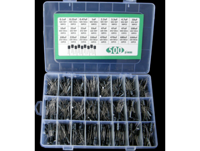 Kit 500 unidades capacitores eletrol&iacute;ticos plug-in 0,1 &micro;F a 1000 &micro;F - Imagem 4