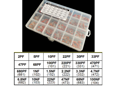 Kit de 960 capacitores cer&acirc;micos 2 pF a 100 nF - Imagem 1
