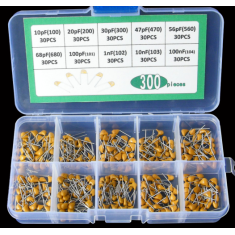 Kit 300 unidades de capacitores cer&acirc;micos multicamadas