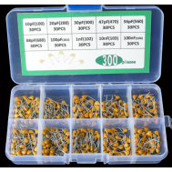 Kit 300 unidades de capacitores cer&acirc;micos multicamadas
