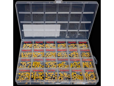 Kit 600 capacitores cer&acirc;micos multicamada 10 pF a 10 &micro;F 50 V - Imagem 1