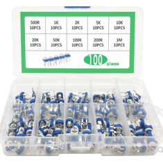 Kit 100 pe&ccedil;as RM065 Potenci&ocirc;metros (Resistores Vari&aacute;veis)