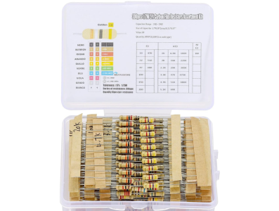 Kit de resistores de filme de carbono, 300 pe&ccedil;as, 1/2 W, 5% de toler&acirc;ncia, 30 valores, 10 unidades de cada valor - Imagem 1