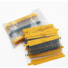 Kit de resistores de filme met&aacute;lico 820 pe&ccedil;as 1/4W 1% 41 valores, 20 unidades de cada valor
