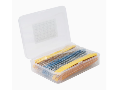 Kit 820 resistores de filme met&aacute;lico 1/4W 1% 41 valores, 20 unidades de cada - Imagem 1
