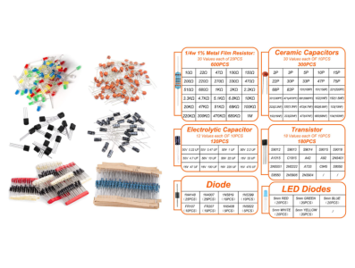 Kit Arduino 1400 pe&ccedil;as, 6 tipos de componentes em saco pl&aacute;stico - Imagem 1