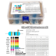 Kit 3120 resistores de filme met&aacute;lico 1/4 W 1% 156 valores 20 pe&ccedil;as de cada valor - Thumb - 1