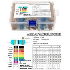 Kit 3120 resistores de filme met&aacute;lico 1/4 W 1% 156 valores 20 pe&ccedil;as de cada valor