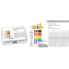 Kit de resistores de filme de carbono 3120 pe&ccedil;as, 156 valores, 20 unidades de cada valor, 1/4W, 5%