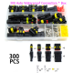 Kit 300 pe&ccedil;as conectores el&eacute;tricos automotivos &agrave; prova d'&aacute;gua 1/2/3/4 pinos macho e f&ecirc;mea com alicate de cravar - Thumb - 1