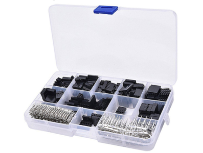 Kit 620 pe&ccedil;as conectores Dupont 2,54 mm, cabos jumper, pinos e carca&ccedil;as - Imagem 1