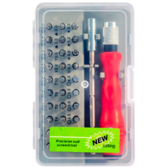 Jogo de Chaves de Precis&atilde;o 32 em 1 Vermelho No.6011-A (Arduino Kit AE)