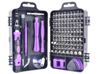 Conjunto de Chaves de Fenda Multiuso Roxo 115 em 1 - Imagem 1