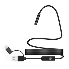 Endosc&oacute;pio USB 7 mm 3 em 1 HD para celular Android 2 m IP67 6 LEDs c&acirc;mera de inspe&ccedil;&atilde;o