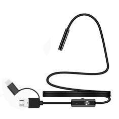 Endosc&oacute;pio USB 5,5 mm 3 em 1 para Android HD 1 m IP67 6 LEDs, Acess&oacute;rio para Arduino