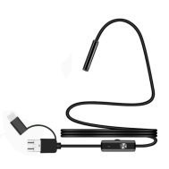 Endosc&oacute;pio USB 5,5 mm 3 em 1 para Android HD 1 m IP67 6 LEDs, Acess&oacute;rio para Arduino