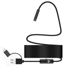 Endosc&oacute;pio USB 3 em 1 5,5 mm HD para Android 5 m IP67 &agrave; prova d'&aacute;gua com 6 LEDs