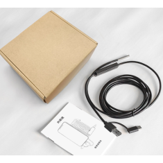 Endosc&oacute;pio industrial cabo semirr&iacute;gido 3,5 m 720p sonda 3,9 mm 3 em 1 Micro/Type-C/USB &agrave; prova d'&aacute;gua IP67 6 LEDs