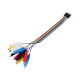 Cabo 20 cm 10 pinos com clipes jacar&eacute; para conector Dupont macho - Thumb - 1
