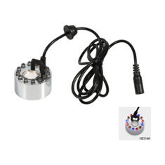 Nebulizador de n&eacute;voa DC 24V 16 mm 12 LEDs em liga 46 x 38 mm