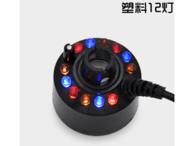 Nebulizador de n&eacute;voa 20 mm, pl&aacute;stico preto, DC 24V, 12 LEDs, acess&oacute;rio para Arduino - Imagem 1