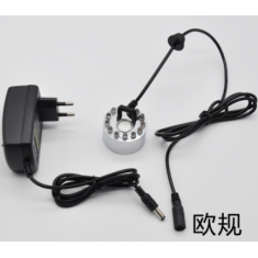 Nebulizador de n&eacute;voa DC 24V 16 mm 12 LEDs corpo em liga met&aacute;lica 46&times;38 mm plug EU para Arduino