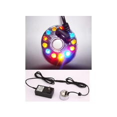 M&oacute;dulo nebulizador DC24V 20 mm 12 LEDs liga met&aacute;lica 46&times;38 mm plug EUA, acess&oacute;rio Arduino