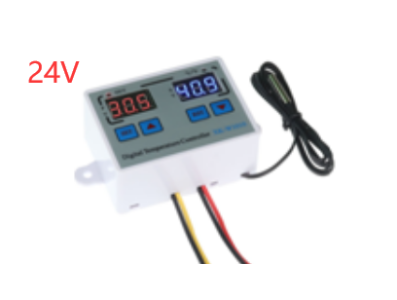 Controlador de Temperatura Digital XK-W1010 24 V DC 10 A &deg;C/&deg;F, cabo 1 m - Imagem 1