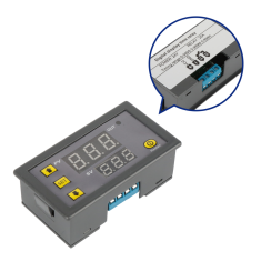 Rel&eacute; temporizador digital T3230 24V DC com display LED duplo e controle de ciclo para Arduino