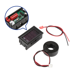 Medidor de Tens&atilde;o e Corrente AC 50-500V com Dupla Tela e Transformador 100A para Arduino